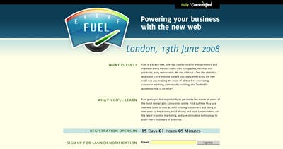 Fuel Conference Website Screenshot