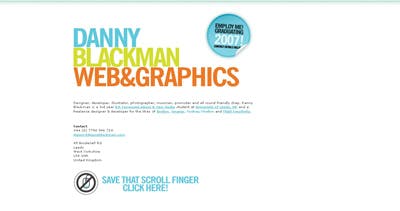 Danny Blackman Website Screenshot