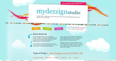 MyDezzign Studio Website Screenshot