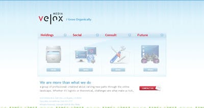Velox Media Website Screenshot