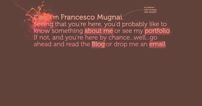 Francesco Mugnai Website Screenshot