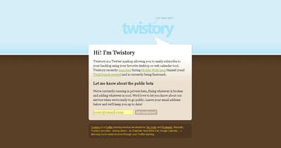 Twistory Website Screenshot