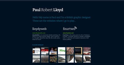 Paul Robert Lloyd Website Screenshot