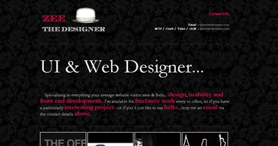 Zee The Designer Website Screenshot