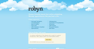 Robyn Website Screenshot