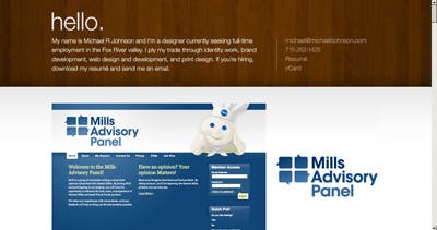 Michael R Johnson Website Screenshot