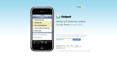 Outpost Website Screenshot