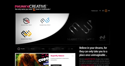 phunkN CREATIVE Website Screenshot