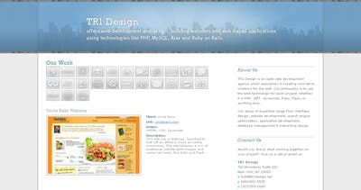 TR1 Design Website Screenshot