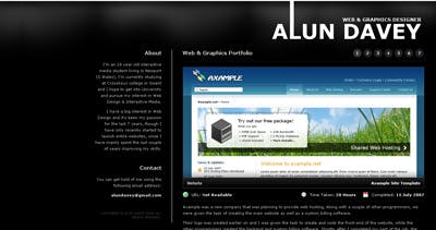 Alun Davey Website Screenshot
