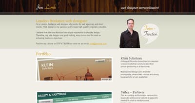 Jon Lamb Website Screenshot