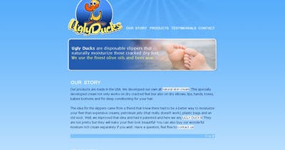 Ugly Ducks Website Screenshot