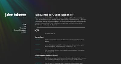 Julien Brionne Website Screenshot