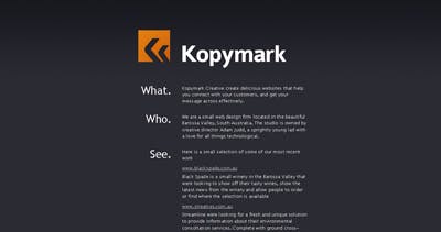 Kopymark Creative Website Screenshot