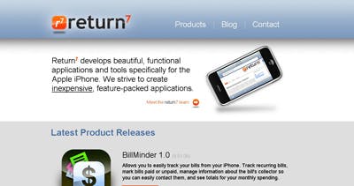 return7 Website Screenshot