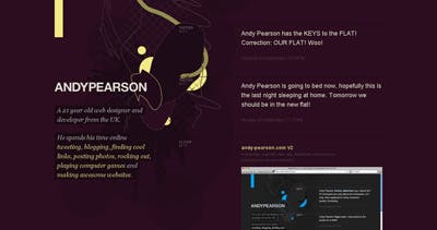 Andy Pearson Website Screenshot