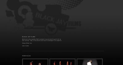 Black Jay Films Website Screenshot