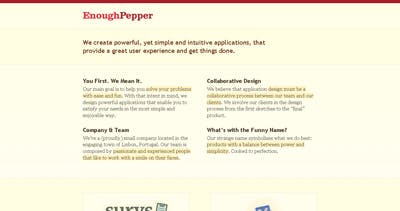 Enough Pepper Website Screenshot