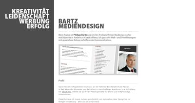 Bartz Mediendesign Website Screenshot
