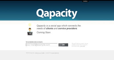 Qapacity Website Screenshot