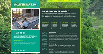 Volunteer Lawn Inc. Website Screenshot