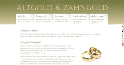 Altgold & Zahngold Website Screenshot