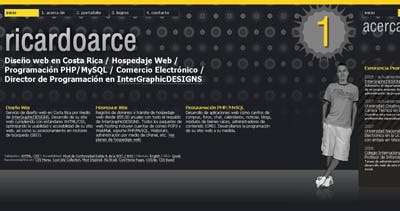 Ricardo Arce Website Screenshot