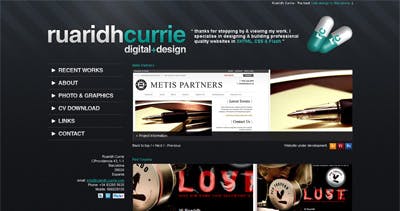 Ruaridh Currie Website Screenshot