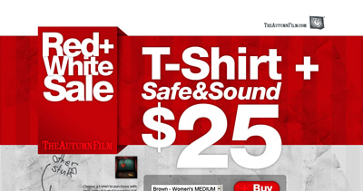 The Red+White Sale Website Screenshot