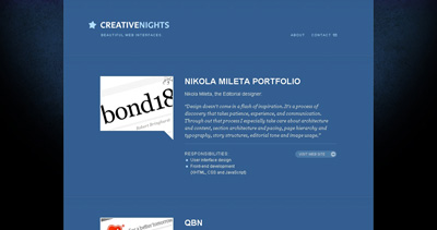 Creative Nights Website Screenshot