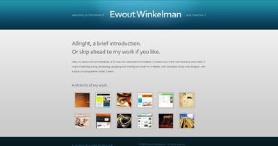 Ewout Winkelman Website Screenshot