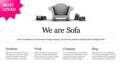 Sofa Website Screenshot
