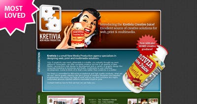 Kretivia Website Screenshot
