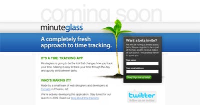 Minuteglass Website Screenshot