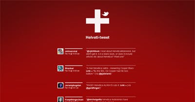 Helveti-Tweet Website Screenshot