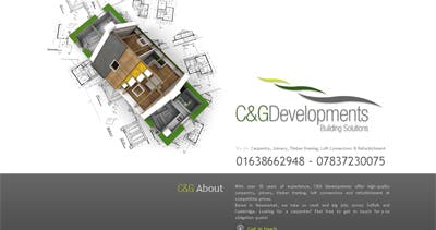 C&G Developments Website Screenshot