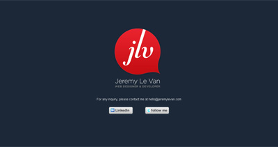 Jeremy Le Van Website Screenshot
