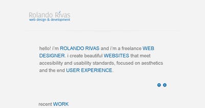 Rolando Rivas Website Screenshot