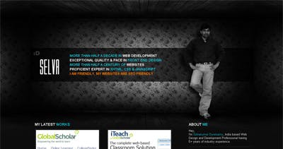 Selvakumar’s Online Portfolio Website Screenshot