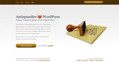 AntispamBee for WordPress Website Screenshot
