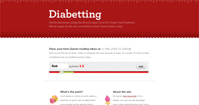 Diabetting Website Screenshot