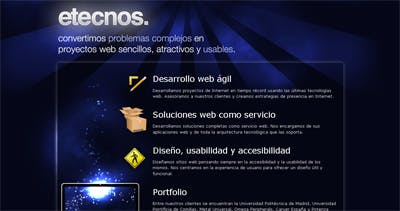 etecnos Website Screenshot