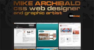 Mike Archibald Website Screenshot