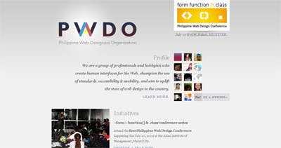 Philippine Web Designers Organization Website Screenshot