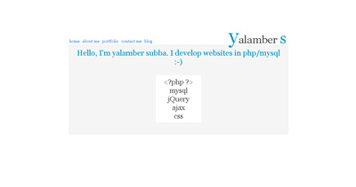 Yalamber S Website Screenshot