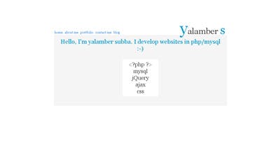 Yalamber S Website Screenshot