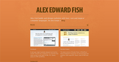 Alex Edward Fish Website Screenshot