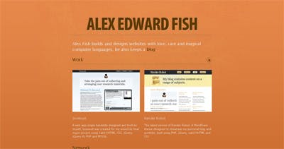 Alex Edward Fish Website Screenshot