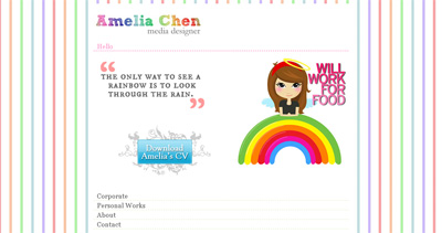 Amelia CHEN Website Screenshot