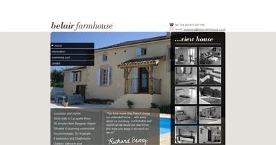 Belair Farmhouse Website Screenshot
